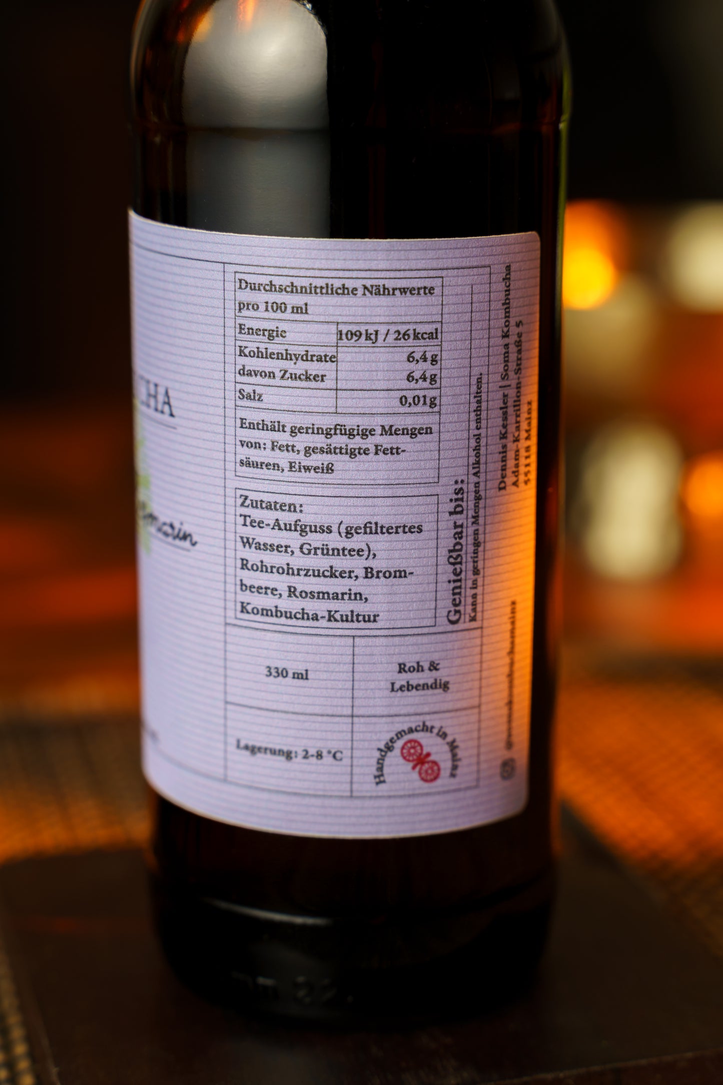 Soma Kombucha - Brombeere Rosmarin 6x330ml